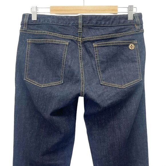 Tory Burch Jeans Low Rise Super Skinny Dark Rinse Wash Extra Long Size 28 | 6 - Picture 6 of 15